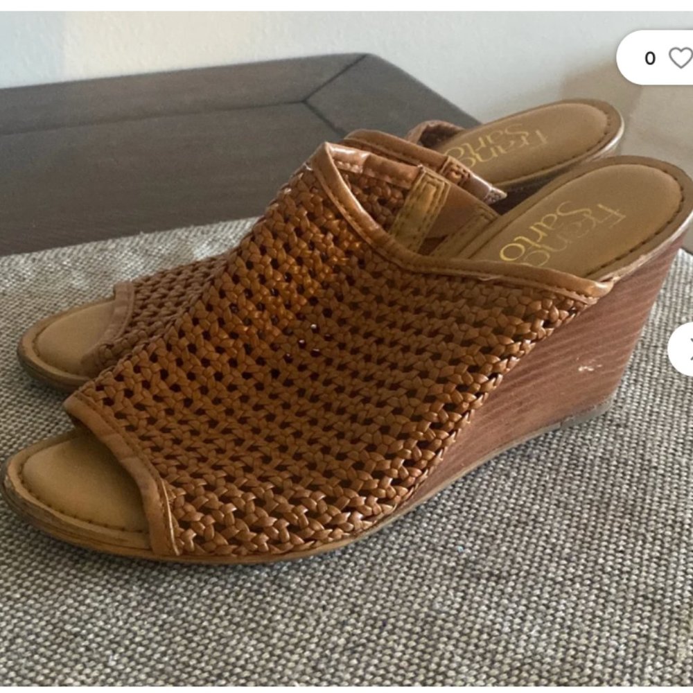 Tan woven wedge Sandals